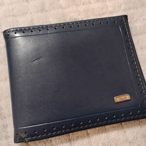 Tallia Men's Blue Leather Wallet